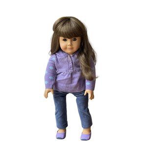 Vintage American Girl Doll with Purple Outfit